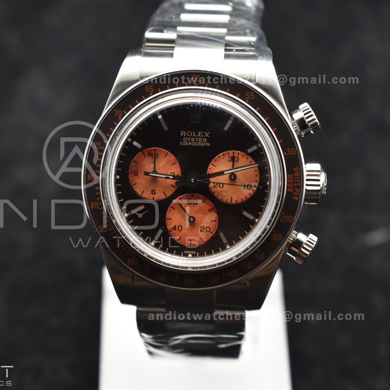 Daytona SS ADGF Best Edition Black/Orange Dial on SS Bracelet A7750